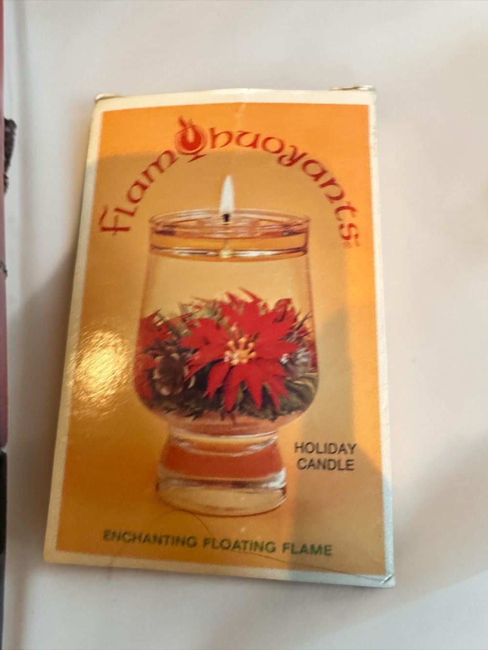 Flam Buoyants Holiday Candle with Enchanting Floating Flame, Vintage Glass